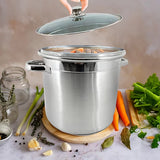 26cm Stockpot with Glass Lid and Induction Base