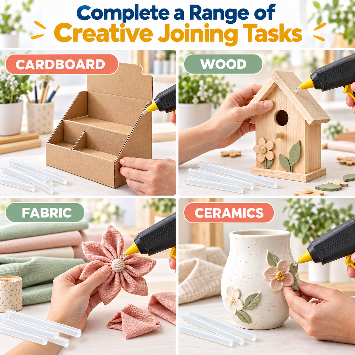 12pc Hot Glue Sticks – 11mm x 150mm Multipurpose