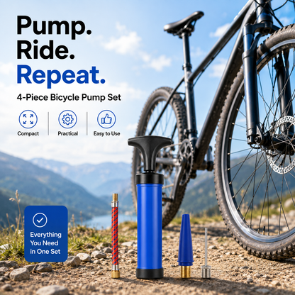 Bicycle Pump 4pc Set