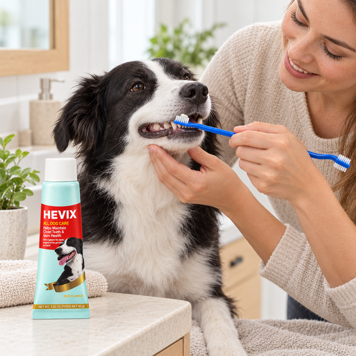 4-Piece Dog Tooth-Brushing Set with Brush