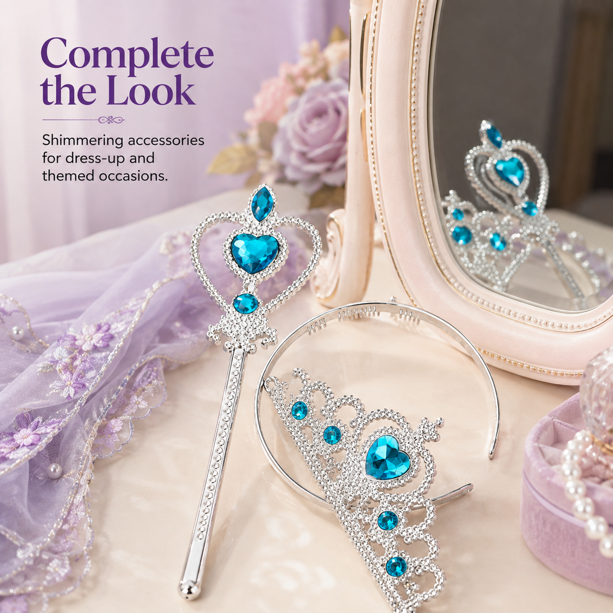 Princess Tiara & Wand Accessory Set