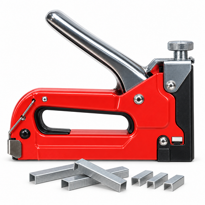 Heavy Duty 3-Way Staple Gun 4-14mm + 600 Staples