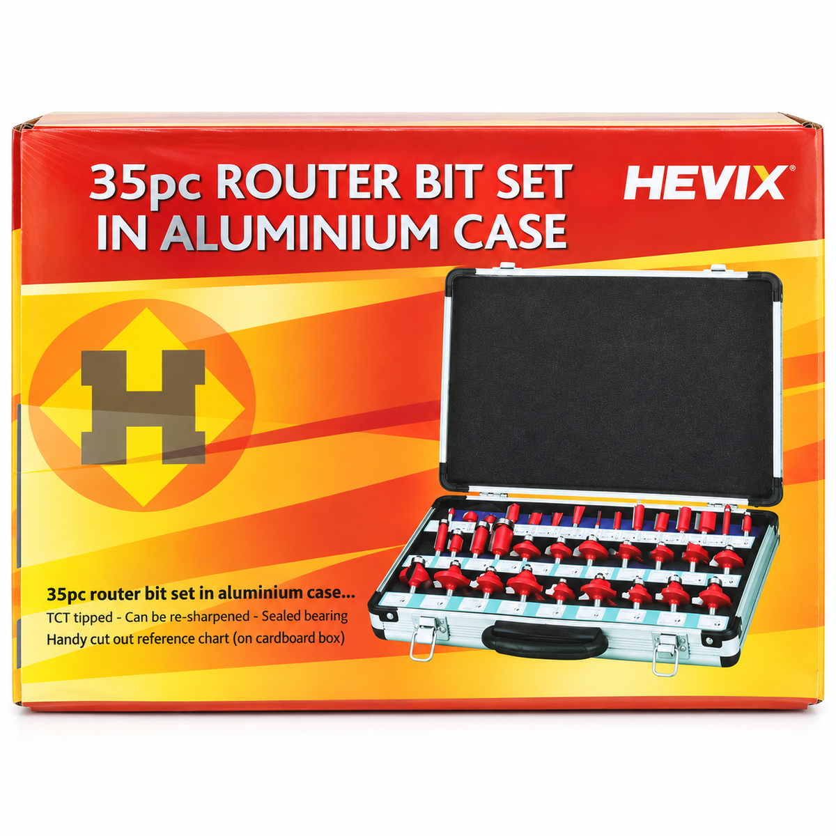 35-Piece Router Bit Set in Aluminium Case