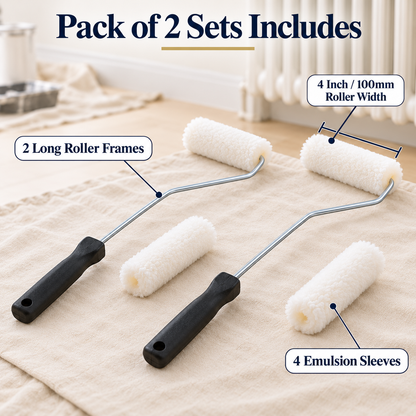 4 Inch Radiator Roller Set Pack of 2