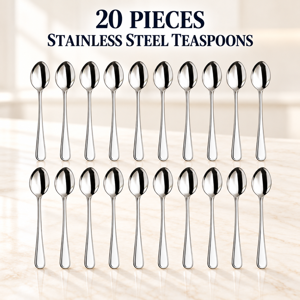 20 Piece Stainless Steel Teaspoon Set