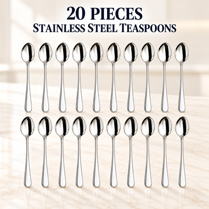 20 Piece Stainless Steel Teaspoon Set