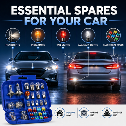 30-Piece H7 Car Bulb & Fuse Kit