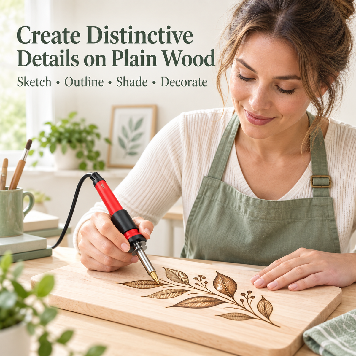 Wood Burning Pen Set – 30W with 5 Brass Tips