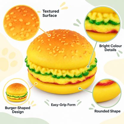 Hamburger-Shaped Pet Toy – Fun Food Design for Dogs
