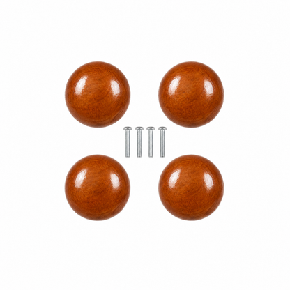 4-Piece Wooden Knob Set