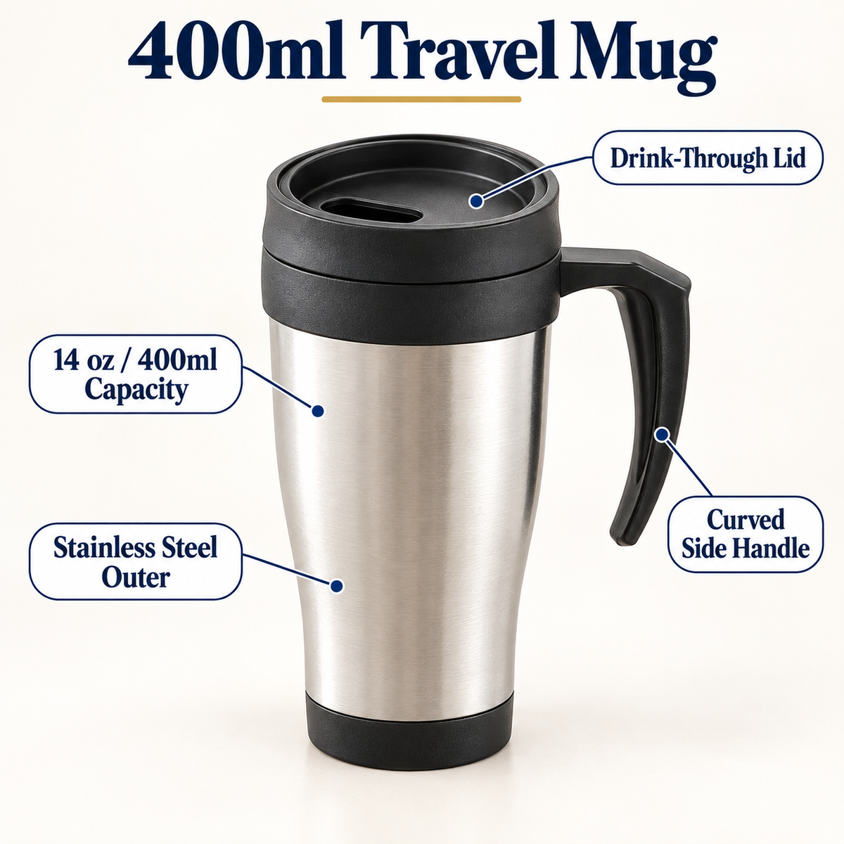 14oz 400ml Stainless Steel Travel Mug