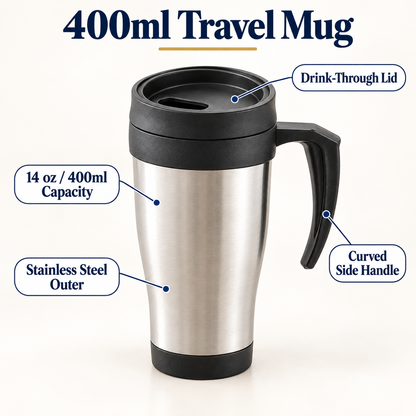 14oz 400ml Stainless Steel Travel Mug