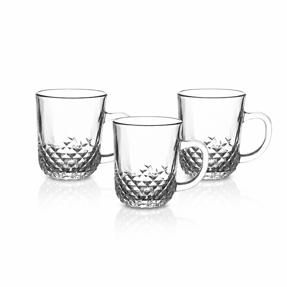 Concord Crystal Series 240ml Glass Mugs – 6 Pcs
