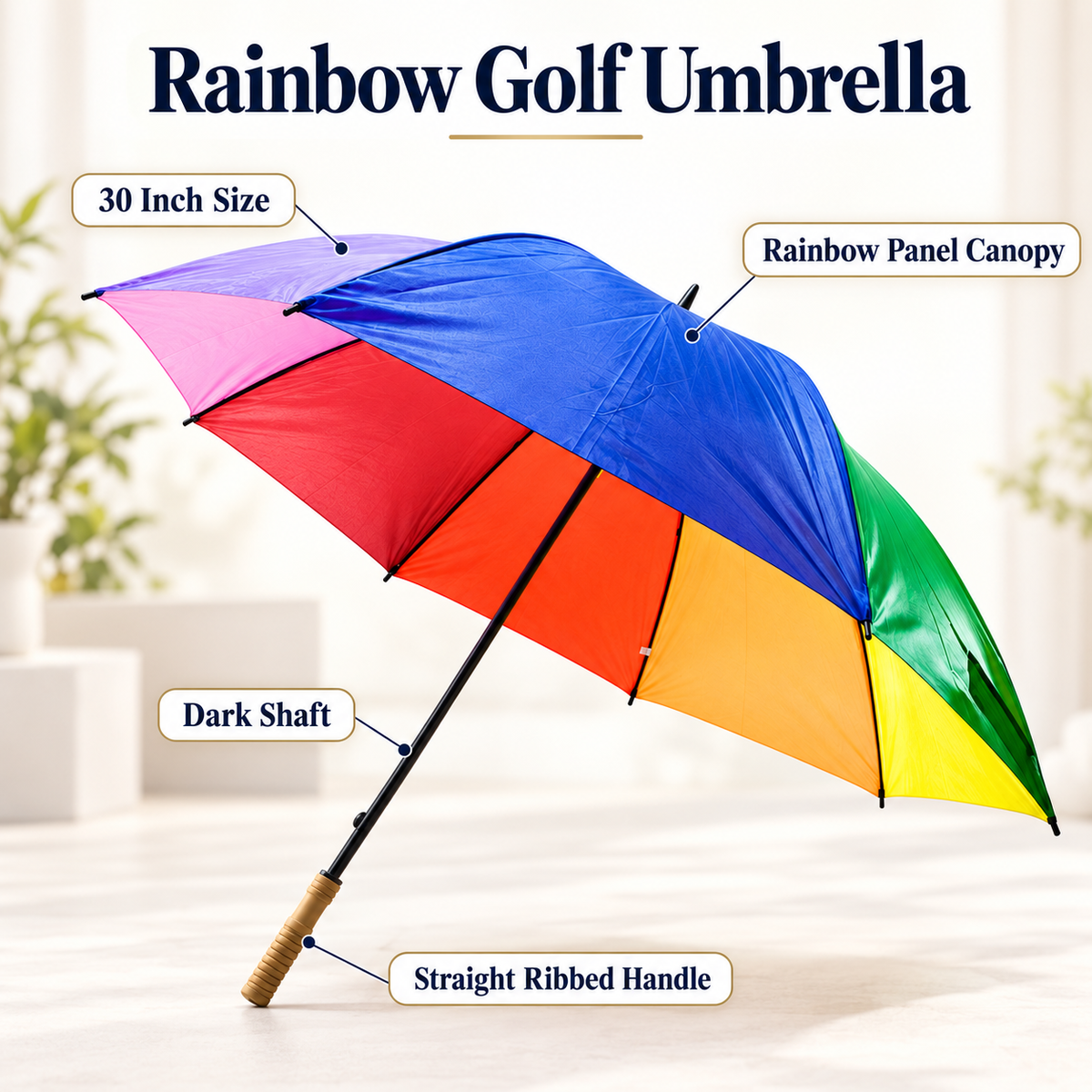 30 Inch Rainbow Golf Umbrella
