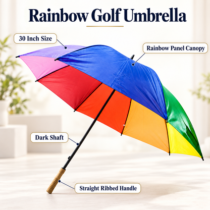 30 Inch Rainbow Golf Umbrella