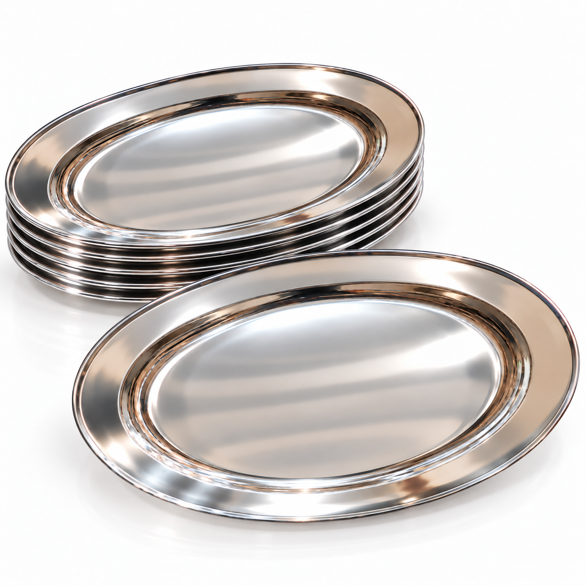 40cm Stainless Steel Oval Serving Plate