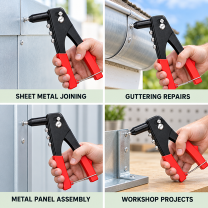 Hand Riveter with 60-Piece Rivet Set
