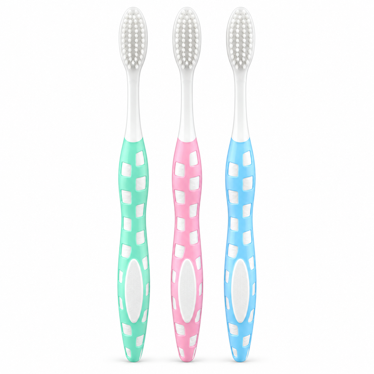 Soft Bristle Toothbrush Set – 3 Pack, 0.01mm Ultra-Fine Bristles