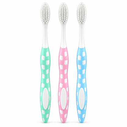 Soft Bristle Toothbrush Set – 3 Pack, 0.01mm Ultra-Fine Bristles