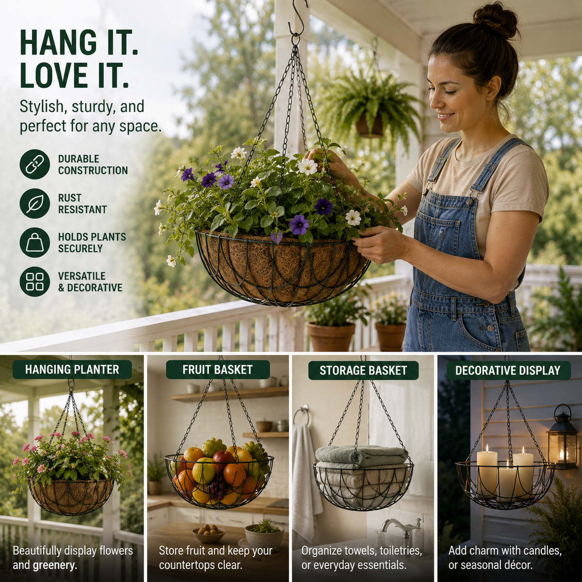 30cm Hanging Basket