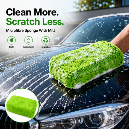 Microfibre Sponge - Super Absorbent Car Wash Mitt