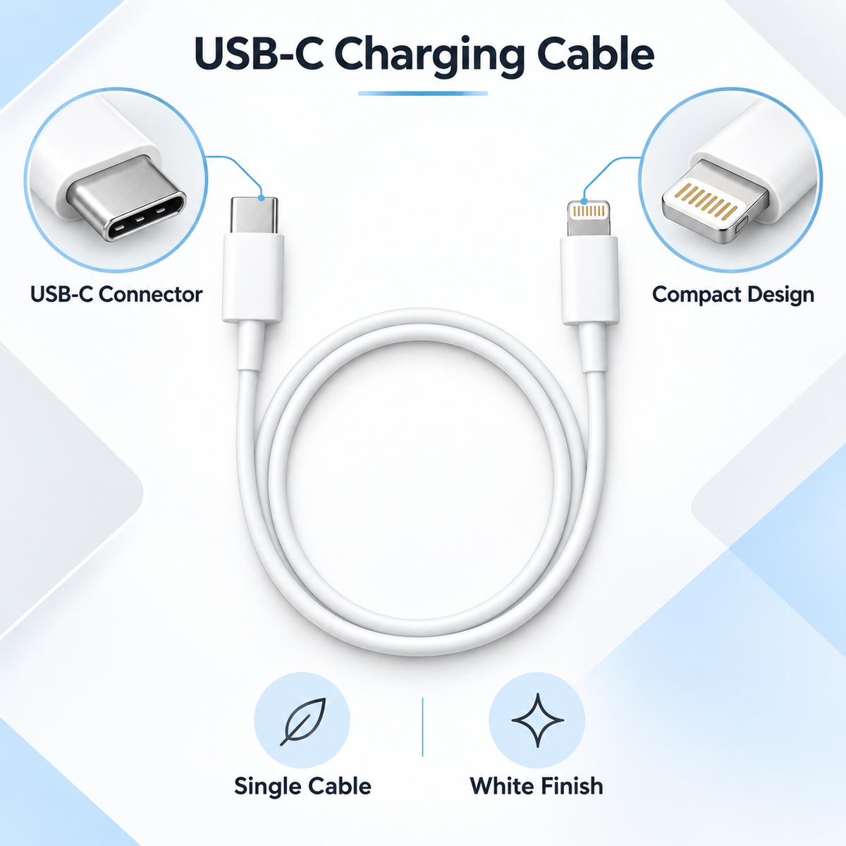 USB-C to 8-Pin Charging Cable
