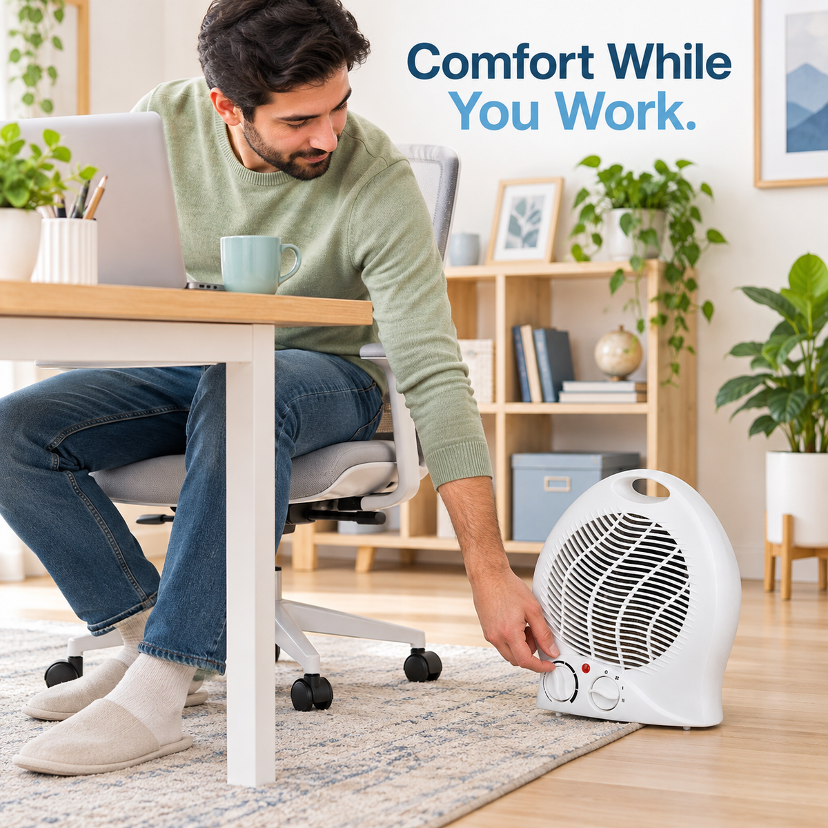Portable Fan Heater 2000W – 1 Unit