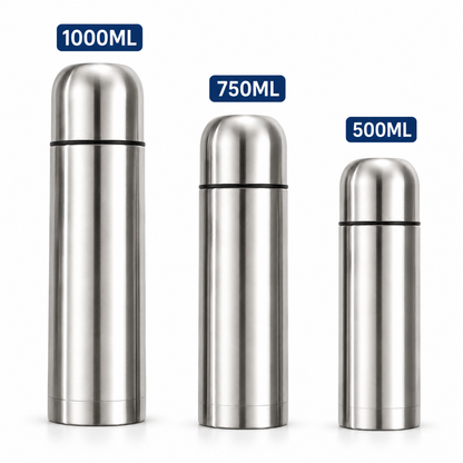 Stainless Steel Vacuum Flask – 500ml, 750ml & 1000ml