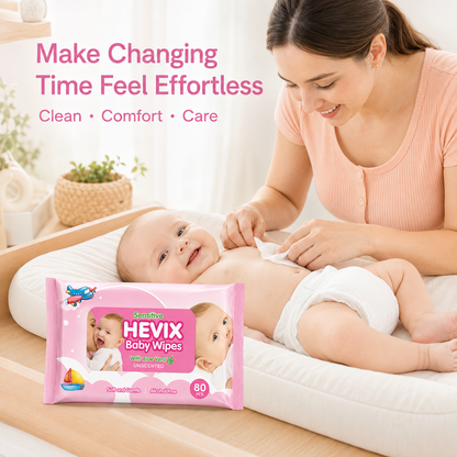 80 Unscented Sensitive Baby Wipes with Aloe Vera | Soft, Gentle & Alcohol-Free