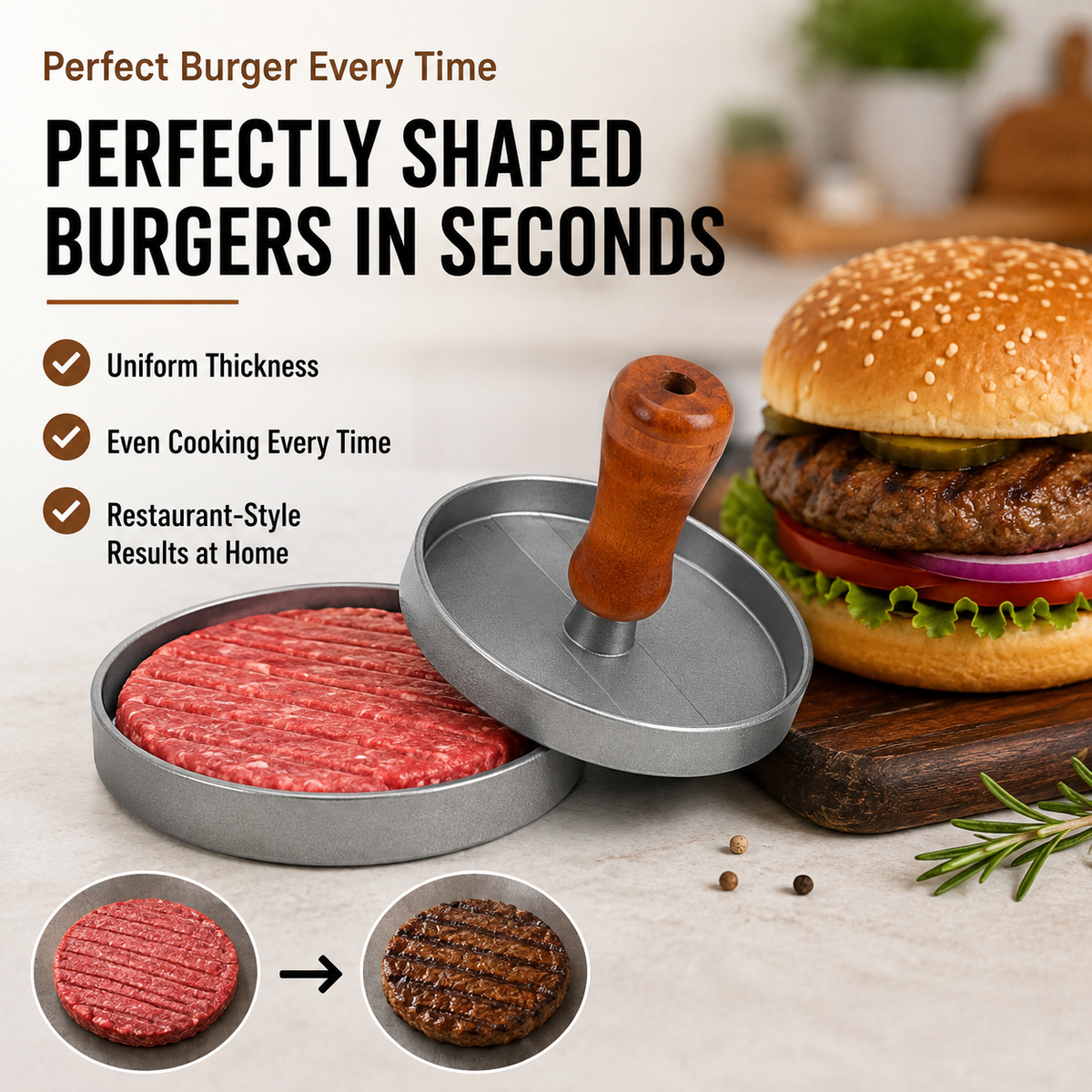 Burger Patty Press Mold
