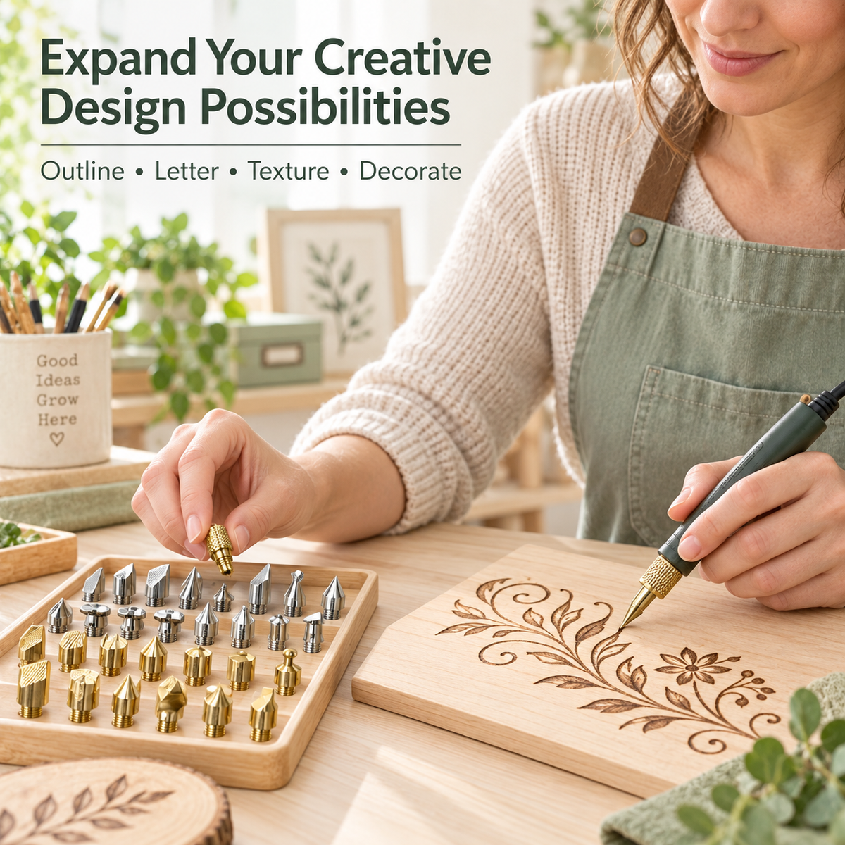 30W Wood Burning Set – Letters, Numbers & Tips