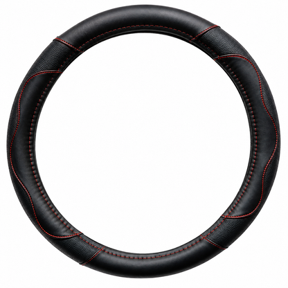 Black & Red Universal Steering Wheel Cover