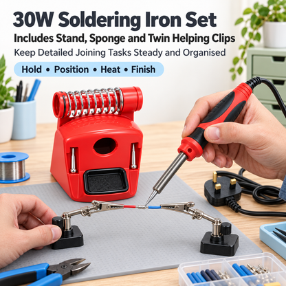 30W Soldering Iron Set with Safety Stand