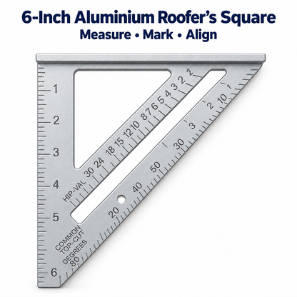 6" Aluminium Roofer's Square – Rafter Angle Tool