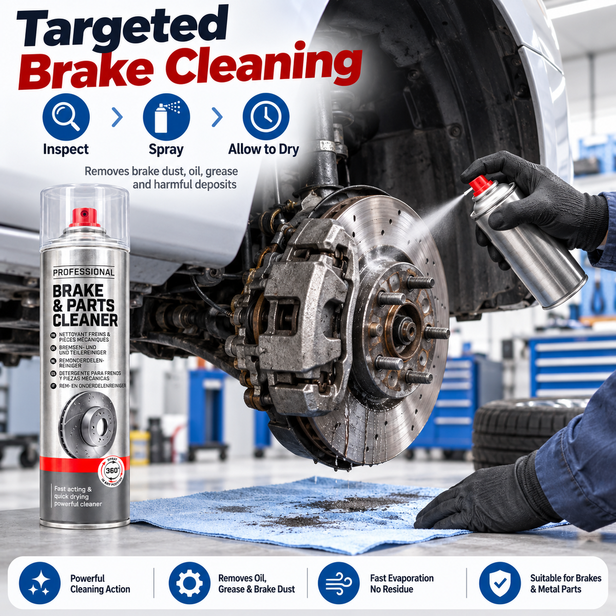 Brake & Parts Cleaner Spray – 1 x 600ml