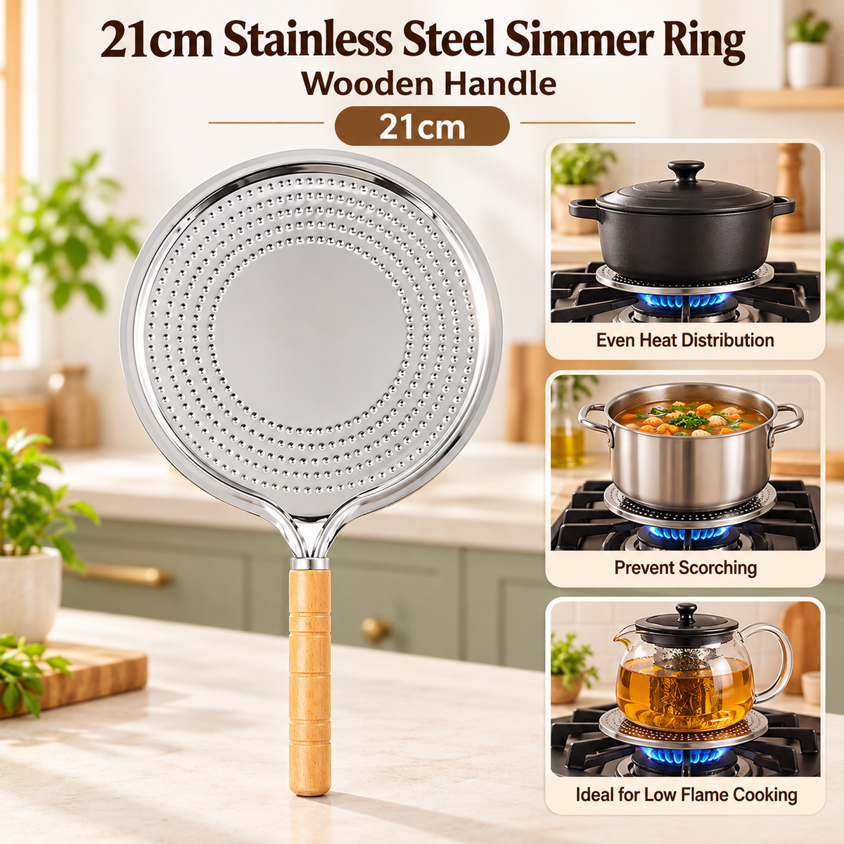 21cm Stainless Steel Simmer Ring