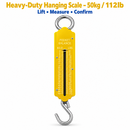 Portable Hanging Pocket Scale – 50kg/112lb Capacity