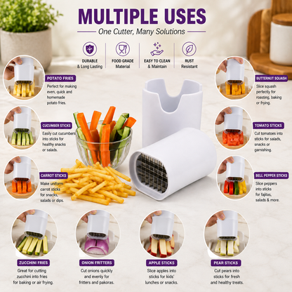 Fries & Vegetable Cutter | Stainless Steel Potato & Vegetable Slicer