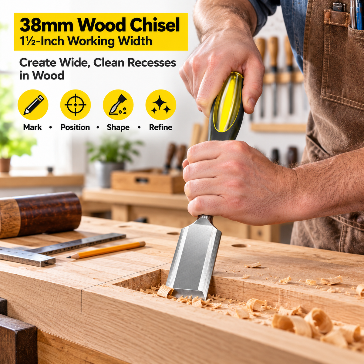 1-1/2" Wood Chisel 38mm Drop Forged Steel