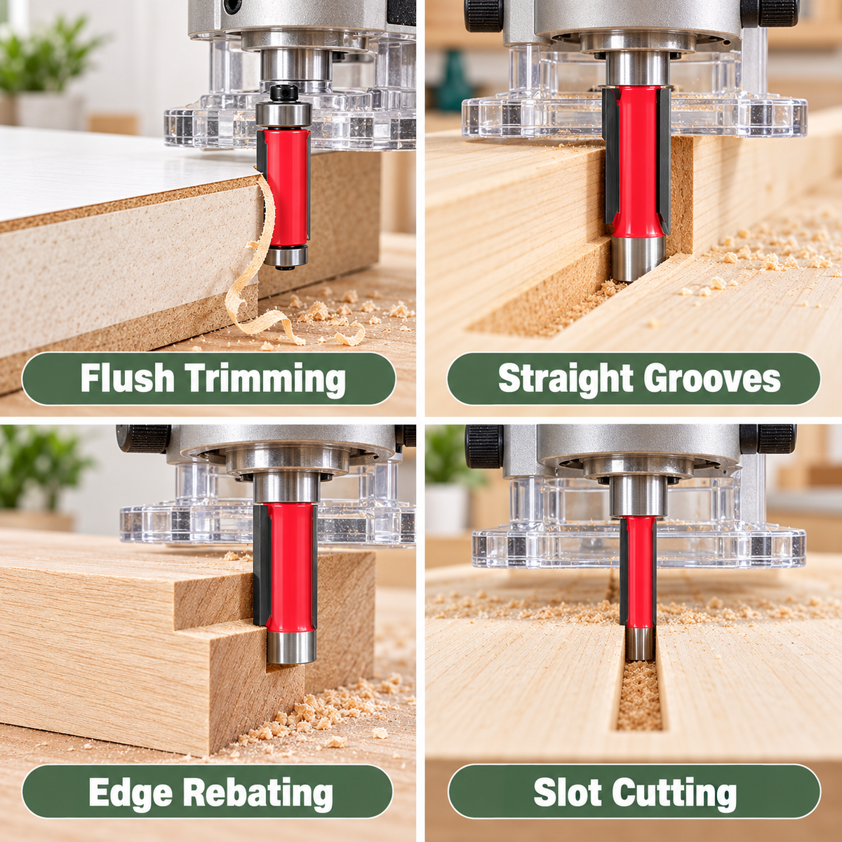 4-Piece Router Bit Set