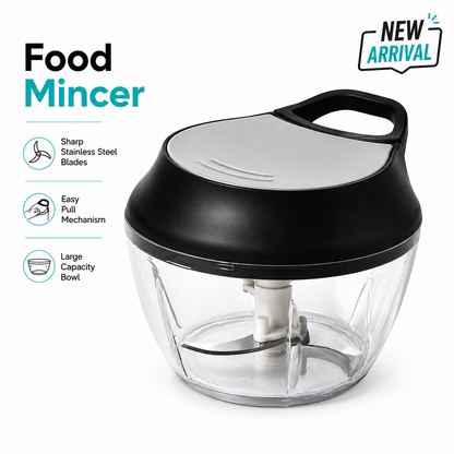 Manual Food Chopper with Pull Handle – Multi-Purpose Vegetable, Onion & Garlic Cutter