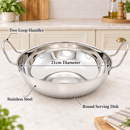 Stainless Steel Dish – 19cm / 21cm