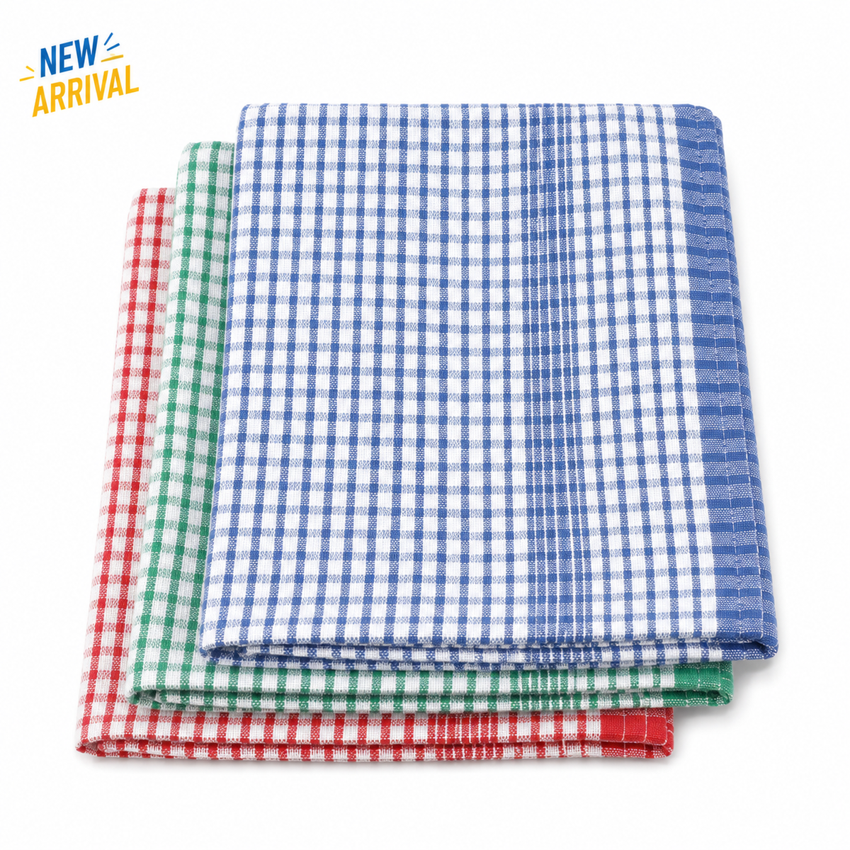10 Pack Rice Weave Tea Towels – 50 x 70cm Assorted Colours