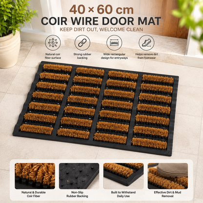 Coir Wire Door Mat 40x60cm