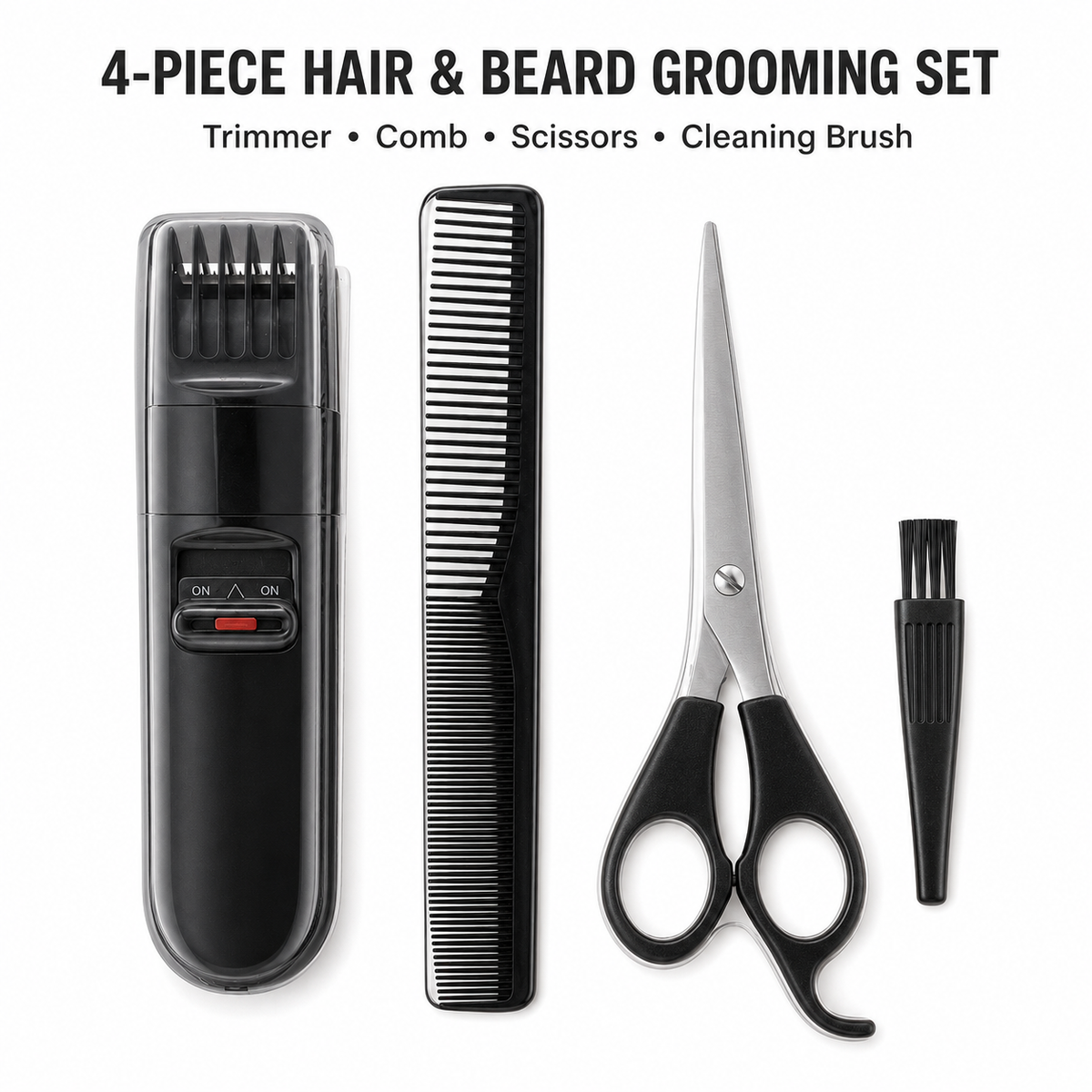 4-Piece Hair & Beard Trimmer Set