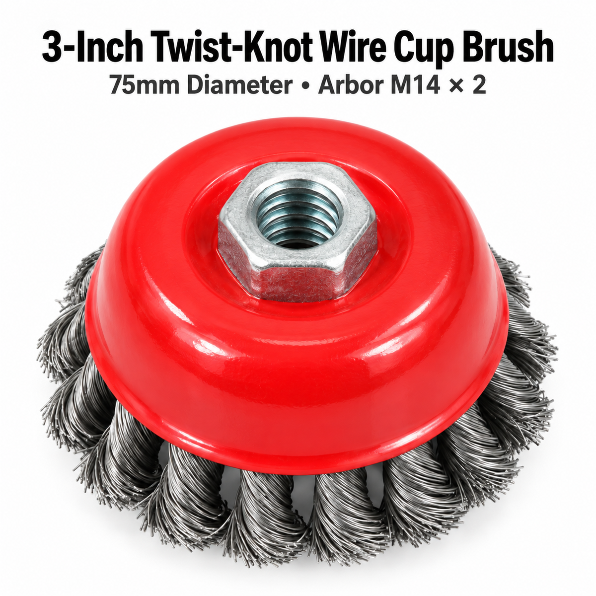 3" Twist Knot Wire Cup Brush M14x2
