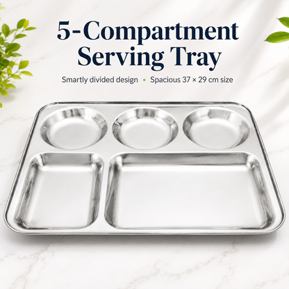5-Comp Large Tray 37×29cm