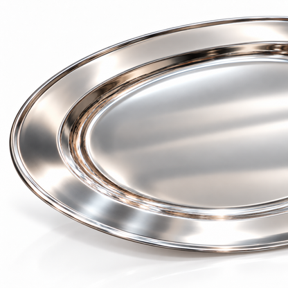 40cm Stainless Steel Oval Serving Plate
