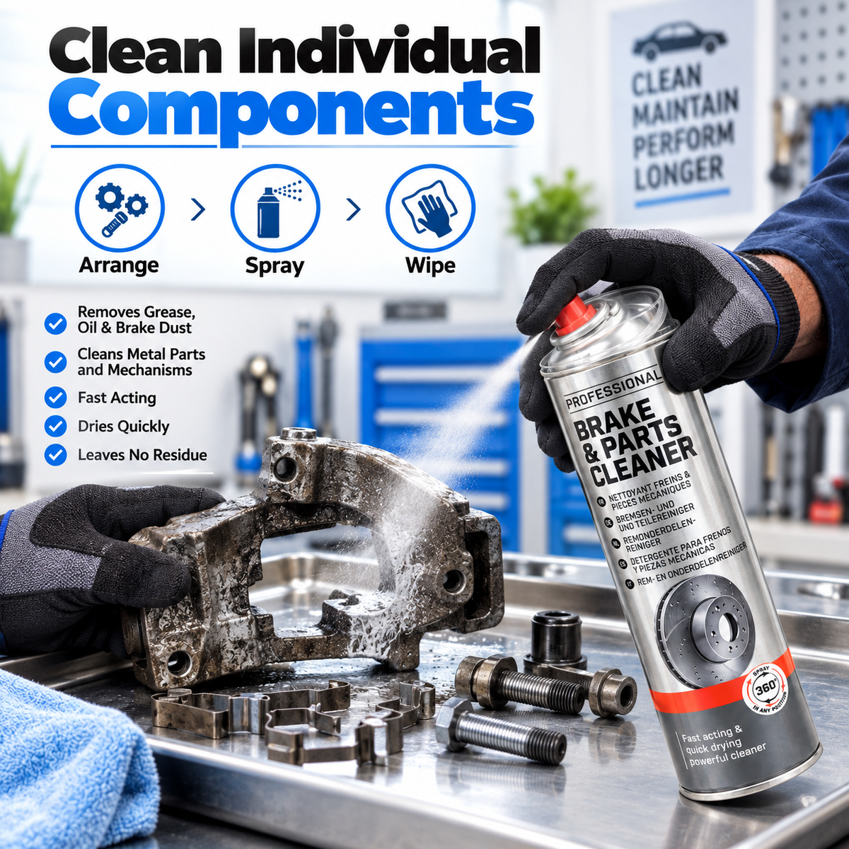 Brake & Parts Cleaner Spray – 1 x 600ml