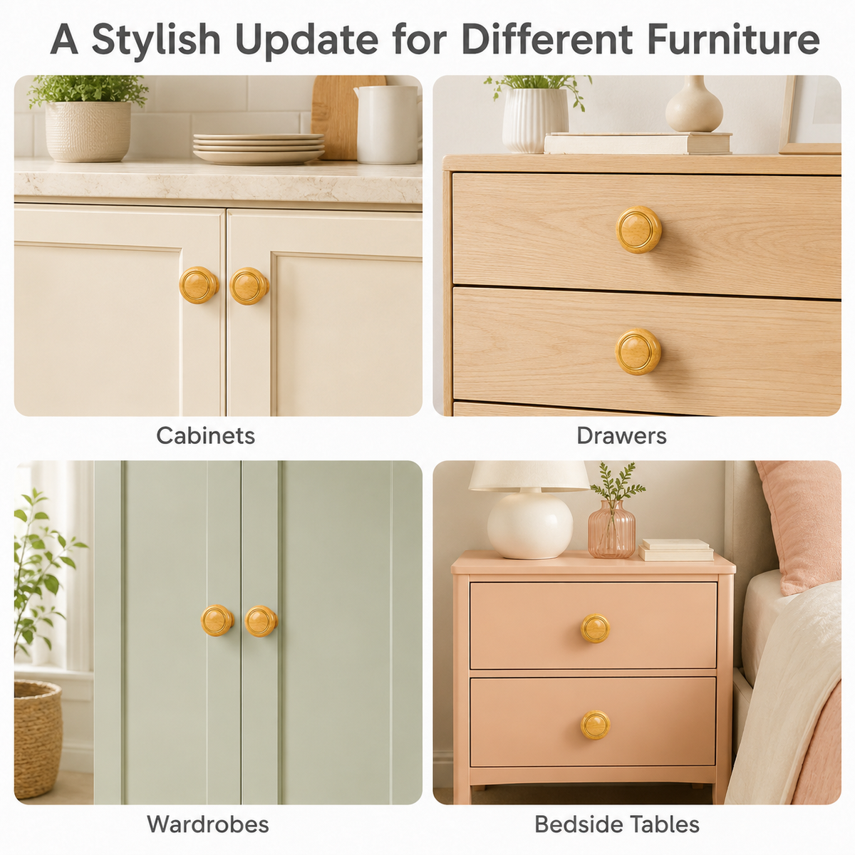 4-Piece Cabinet Knob Set